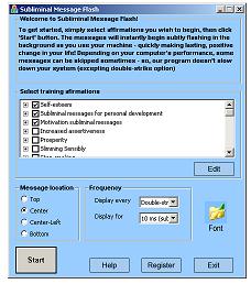 Screenshot of Subliminal  Flash for Self Hypnosis 2.1