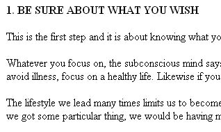 Self Hypnosis Ebook screen shot